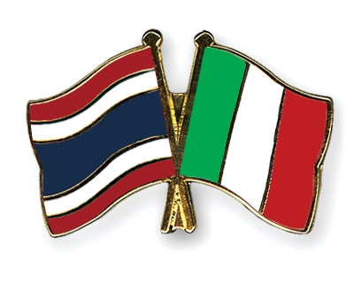 Fahnen Pins Thailand Italien