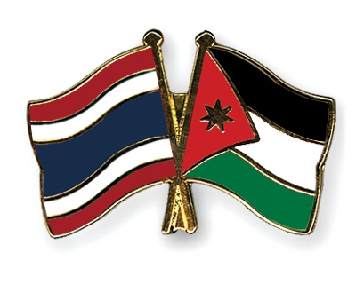 Fahnen Pins Thailand Jordanien