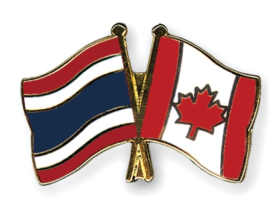 Fahnen Pins Thailand Kanada