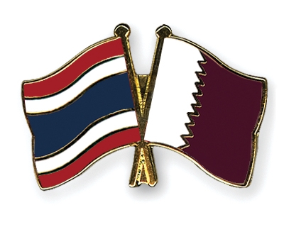 Fahnen Pins Thailand Katar
