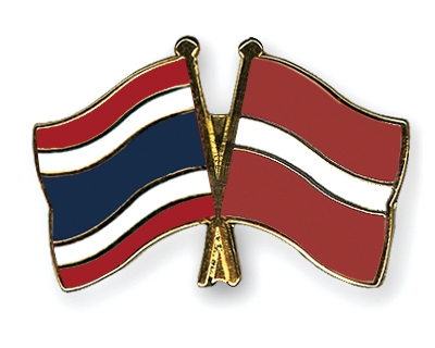 Fahnen Pins Thailand Lettland