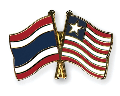 Fahnen Pins Thailand Liberia