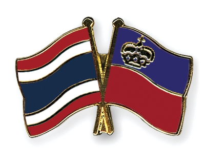 Fahnen Pins Thailand Liechtenstein