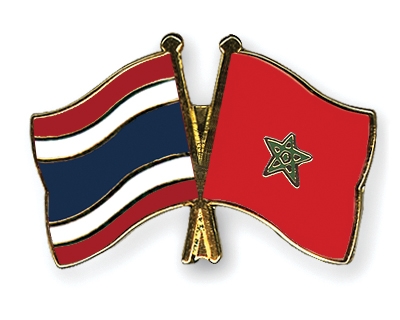 Fahnen Pins Thailand Marokko