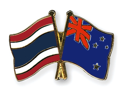 Fahnen Pins Thailand Neuseeland