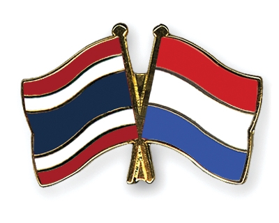 Fahnen Pins Thailand Niederlande