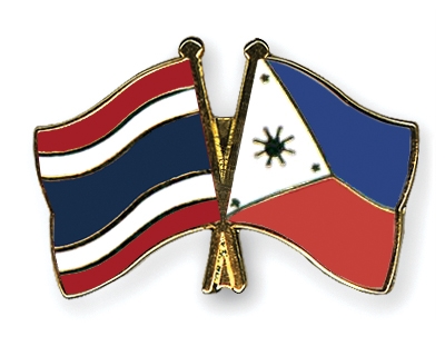 Fahnen Pins Thailand Philippinen