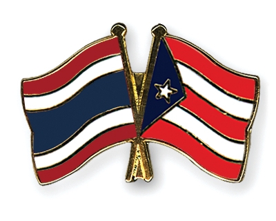 Fahnen Pins Thailand Puerto-Rico