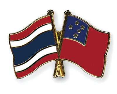 Fahnen Pins Thailand Samoa