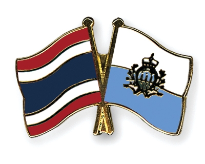 Fahnen Pins Thailand San-Marino