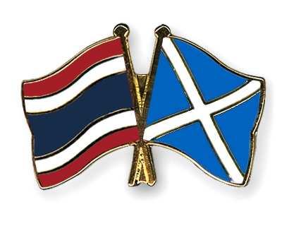 Fahnen Pins Thailand Schottland