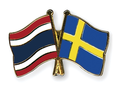 Fahnen Pins Thailand Schweden