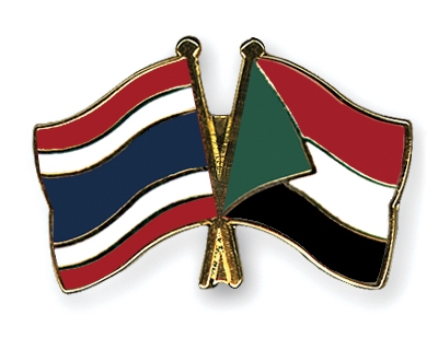 Fahnen Pins Thailand Sudan