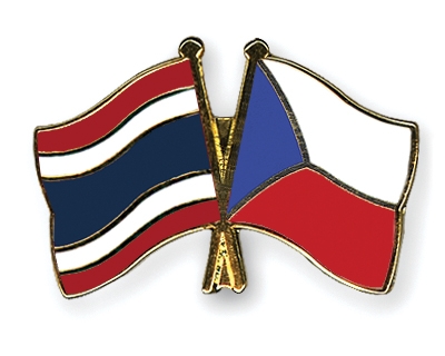 Fahnen Pins Thailand Tschechische-Republik