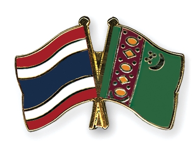 Fahnen Pins Thailand Turkmenistan