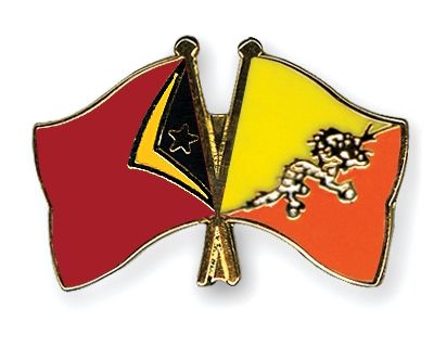 Fahnen Pins Timor-Leste Bhutan