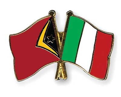 Fahnen Pins Timor-Leste Italien