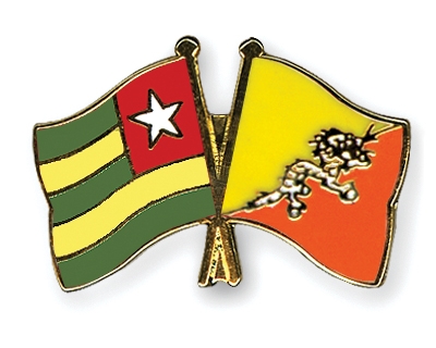 Fahnen Pins Togo Bhutan