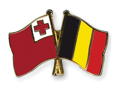 Fahnen Pins Tonga Belgien