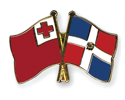 Fahnen Pins Tonga Dominikanische-Republik