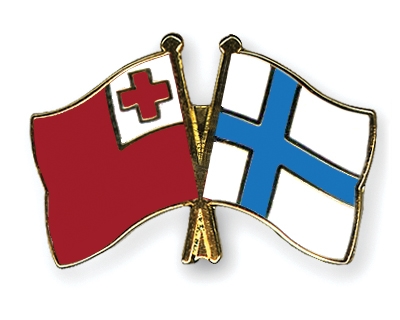 Fahnen Pins Tonga Finnland