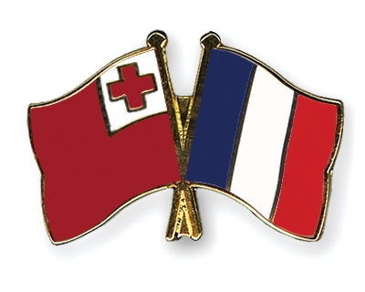 Fahnen Pins Tonga Frankreich