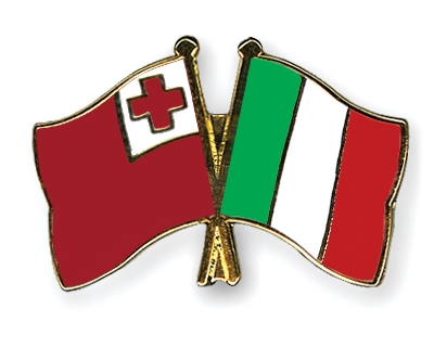 Fahnen Pins Tonga Italien