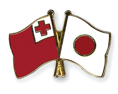 Fahnen Pins Tonga Japan