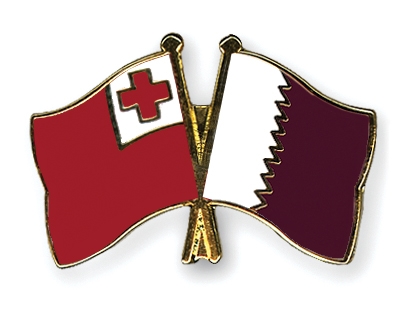 Fahnen Pins Tonga Katar