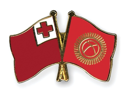 Fahnen Pins Tonga Kirgisistan