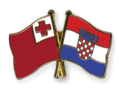 Fahnen Pins Tonga Kroatien