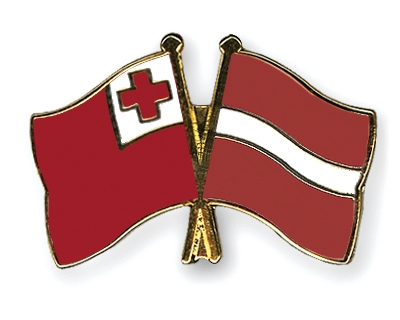 Fahnen Pins Tonga Lettland
