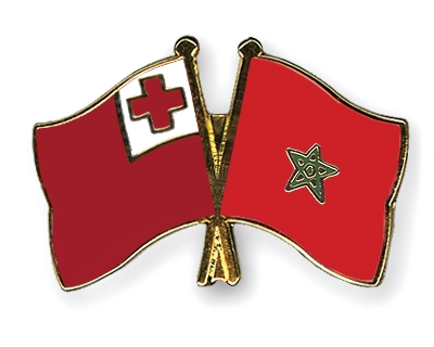 Fahnen Pins Tonga Marokko