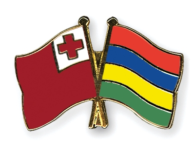 Fahnen Pins Tonga Mauritius