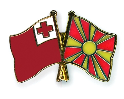 Fahnen Pins Tonga Mazedonien