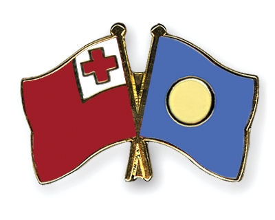 Fahnen Pins Tonga Palau