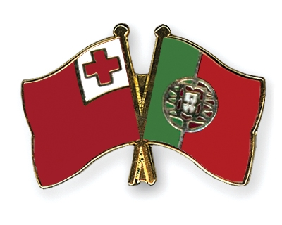 Fahnen Pins Tonga Portugal