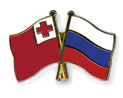 Fahnen Pins Tonga Russland