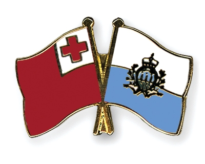 Fahnen Pins Tonga San-Marino