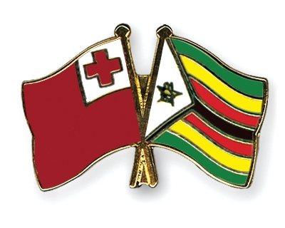 Fahnen Pins Tonga Simbabwe
