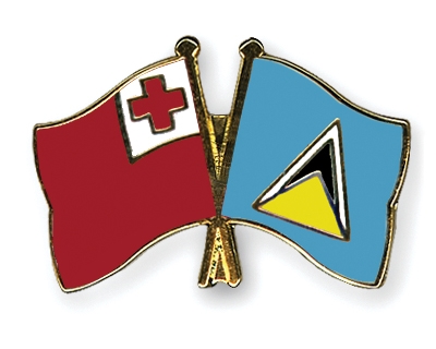 Fahnen Pins Tonga St-Lucia