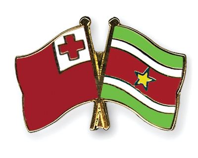 Fahnen Pins Tonga Surinam