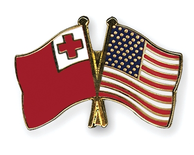 Fahnen Pins Tonga USA