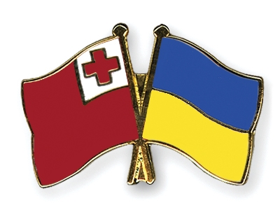 Fahnen Pins Tonga Ukraine