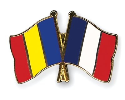 Fahnen Pins Tschad Frankreich