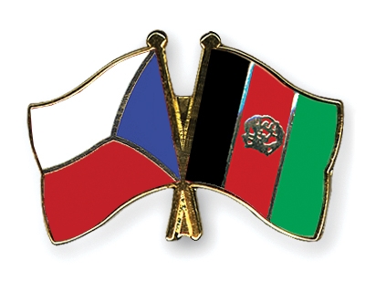 Fahnen Pins Tschechische-Republik Afghanistan