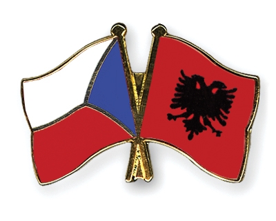 Fahnen Pins Tschechische-Republik Albanien