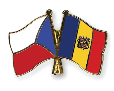 Fahnen Pins Tschechische-Republik Andorra