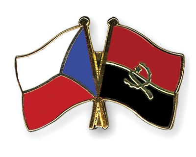 Fahnen Pins Tschechische-Republik Angola