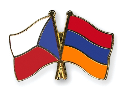 Fahnen Pins Tschechische-Republik Armenien